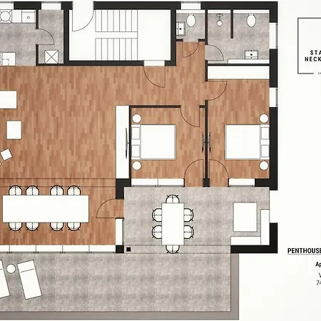Stadthaus Neckarsulm Serviced Apartments - Penthouse Erlenbach Erlenbach  Exterior photo